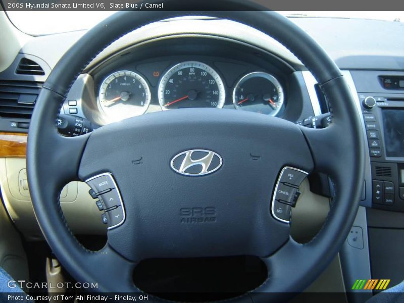 Slate Blue / Camel 2009 Hyundai Sonata Limited V6