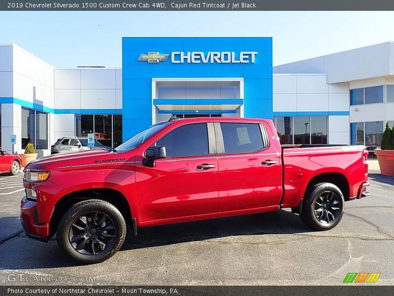 Cajun Red Tintcoat / Jet Black 2019 Chevrolet Silverado 1500 Custom Crew Cab 4WD