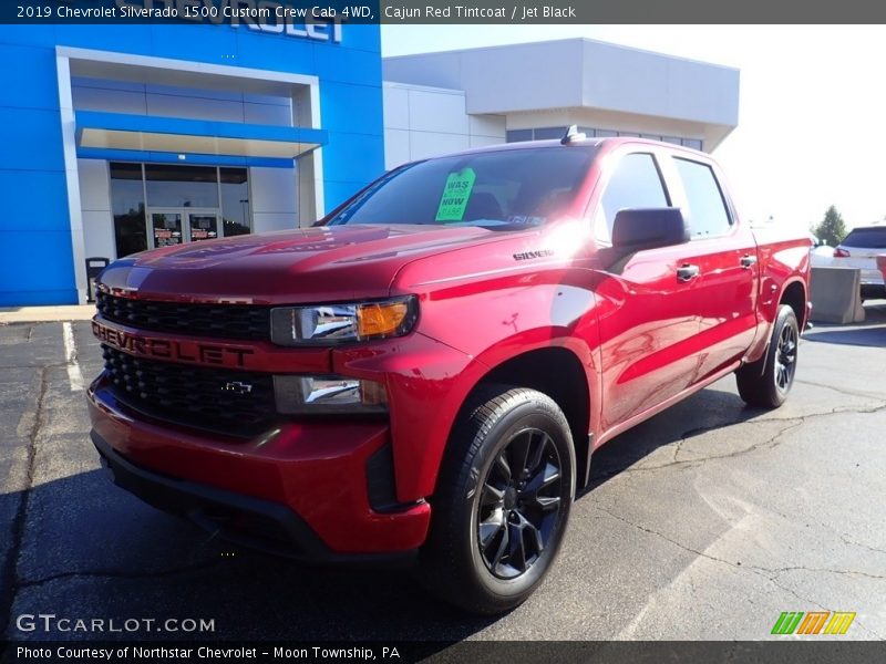 Cajun Red Tintcoat / Jet Black 2019 Chevrolet Silverado 1500 Custom Crew Cab 4WD