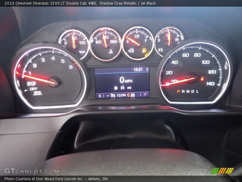 Shadow Gray Metallic / Jet Black 2019 Chevrolet Silverado 1500 LT Double Cab 4WD