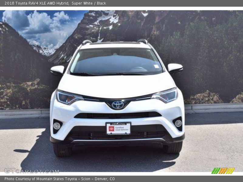 Super White / Black 2018 Toyota RAV4 XLE AWD Hybrid