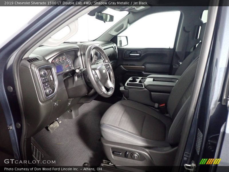 Shadow Gray Metallic / Jet Black 2019 Chevrolet Silverado 1500 LT Double Cab 4WD