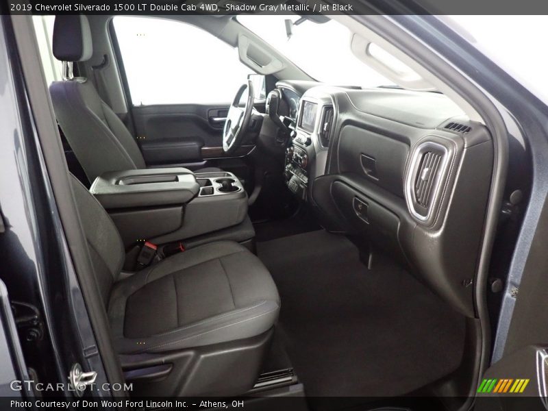 Shadow Gray Metallic / Jet Black 2019 Chevrolet Silverado 1500 LT Double Cab 4WD