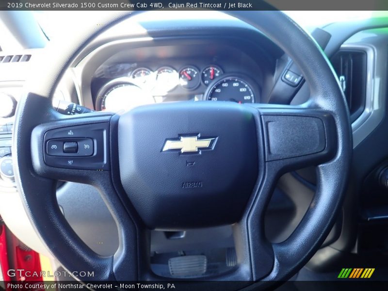 Cajun Red Tintcoat / Jet Black 2019 Chevrolet Silverado 1500 Custom Crew Cab 4WD