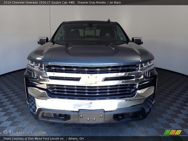 Shadow Gray Metallic / Jet Black 2019 Chevrolet Silverado 1500 LT Double Cab 4WD