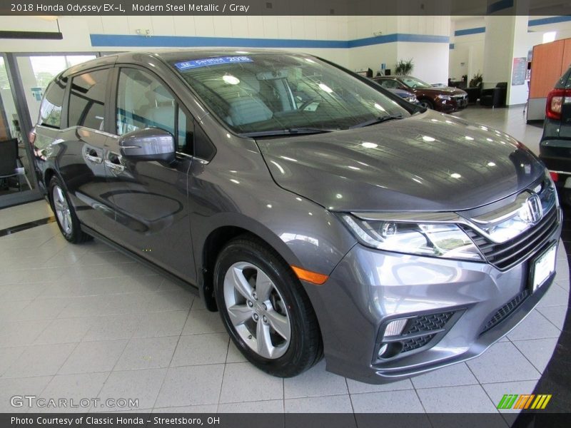 Modern Steel Metallic / Gray 2018 Honda Odyssey EX-L