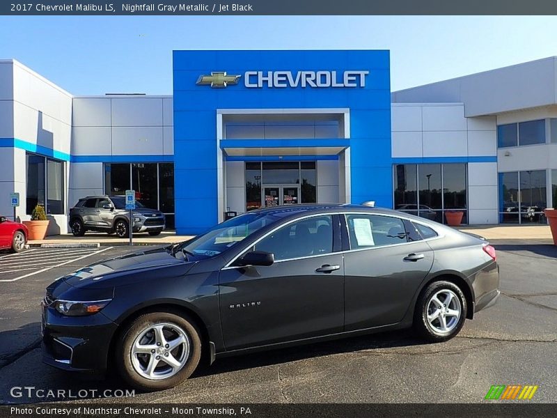 Nightfall Gray Metallic / Jet Black 2017 Chevrolet Malibu LS