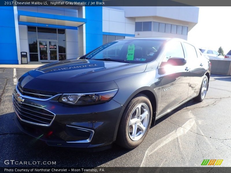 Nightfall Gray Metallic / Jet Black 2017 Chevrolet Malibu LS