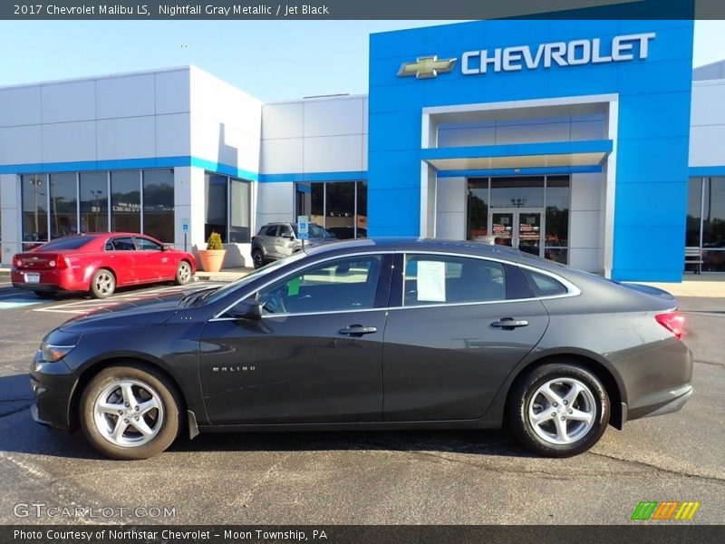 Nightfall Gray Metallic / Jet Black 2017 Chevrolet Malibu LS