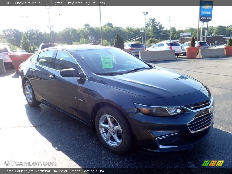 Nightfall Gray Metallic / Jet Black 2017 Chevrolet Malibu LS