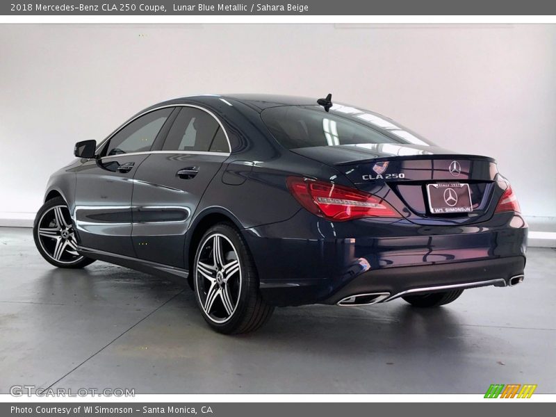 Lunar Blue Metallic / Sahara Beige 2018 Mercedes-Benz CLA 250 Coupe