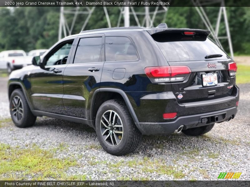 Diamond Black Crystal Pearl / Ruby Red/Black 2020 Jeep Grand Cherokee Trailhawk 4x4