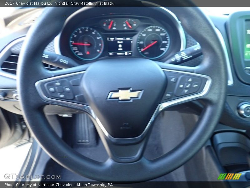 Nightfall Gray Metallic / Jet Black 2017 Chevrolet Malibu LS
