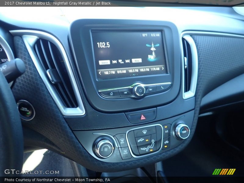 Nightfall Gray Metallic / Jet Black 2017 Chevrolet Malibu LS