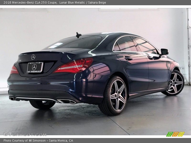 Lunar Blue Metallic / Sahara Beige 2018 Mercedes-Benz CLA 250 Coupe