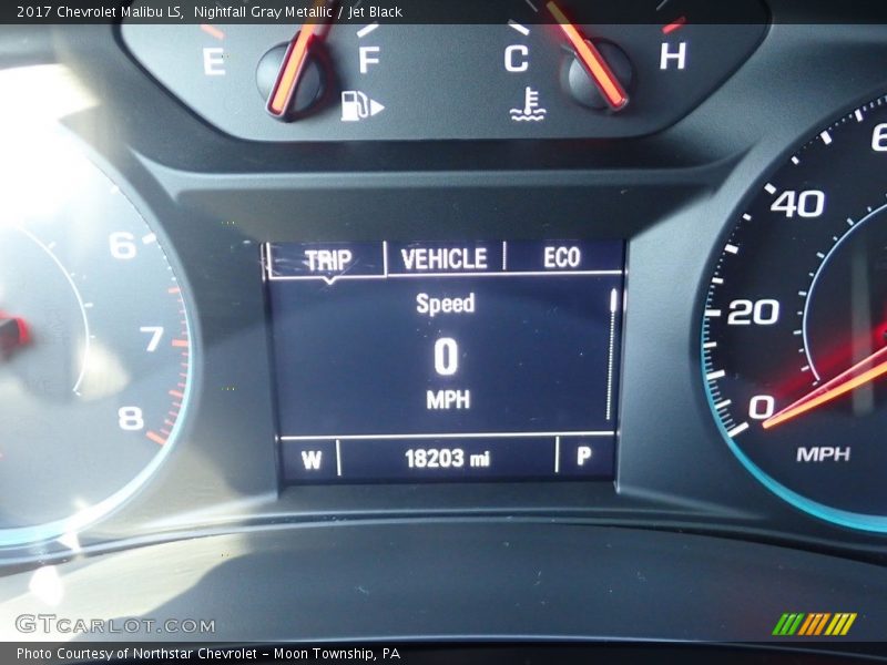 Nightfall Gray Metallic / Jet Black 2017 Chevrolet Malibu LS