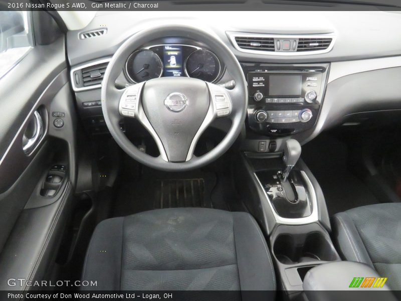 Gun Metallic / Charcoal 2016 Nissan Rogue S AWD