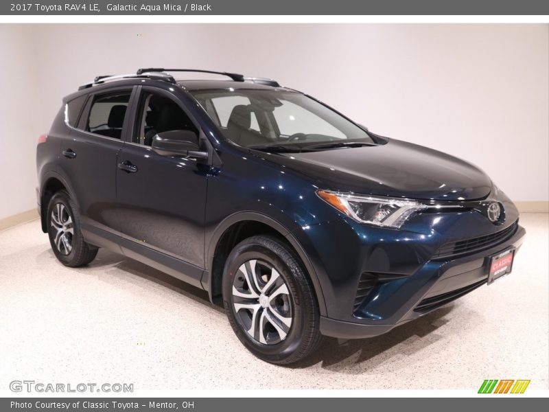 Galactic Aqua Mica / Black 2017 Toyota RAV4 LE