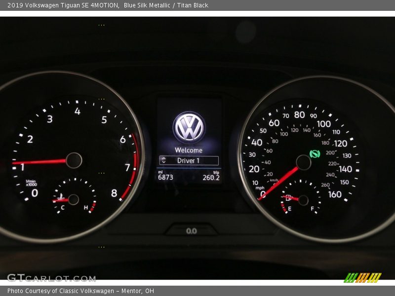 Blue Silk Metallic / Titan Black 2019 Volkswagen Tiguan SE 4MOTION