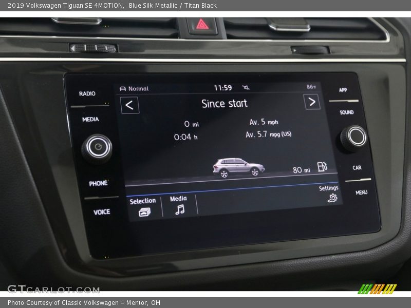 Blue Silk Metallic / Titan Black 2019 Volkswagen Tiguan SE 4MOTION