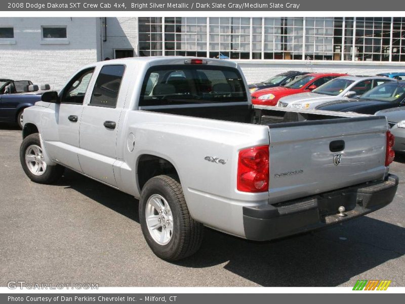Bright Silver Metallic / Dark Slate Gray/Medium Slate Gray 2008 Dodge Dakota SXT Crew Cab 4x4