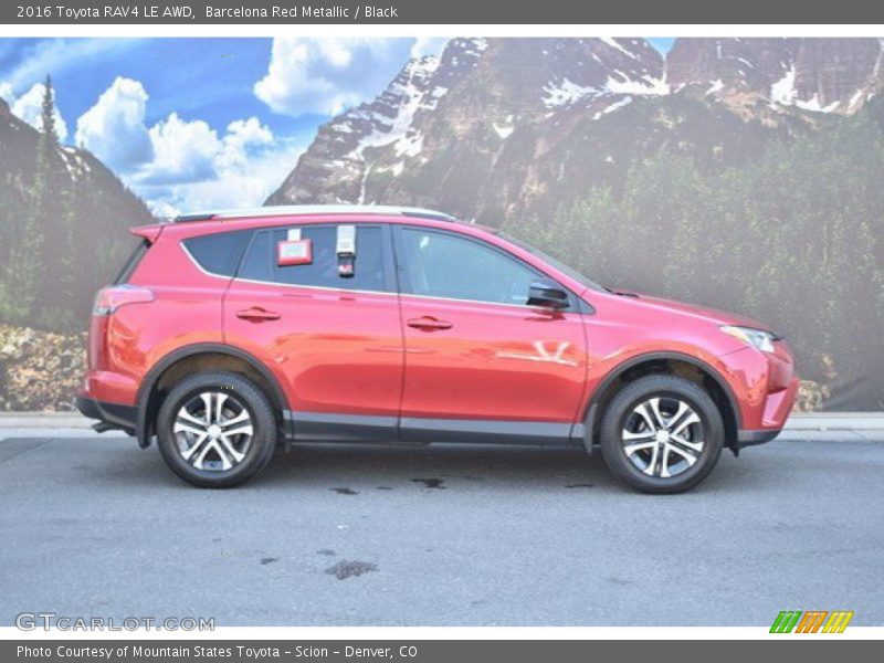 Barcelona Red Metallic / Black 2016 Toyota RAV4 LE AWD