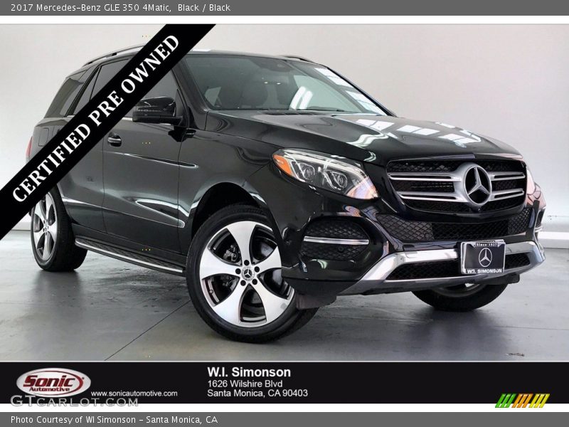 Black / Black 2017 Mercedes-Benz GLE 350 4Matic