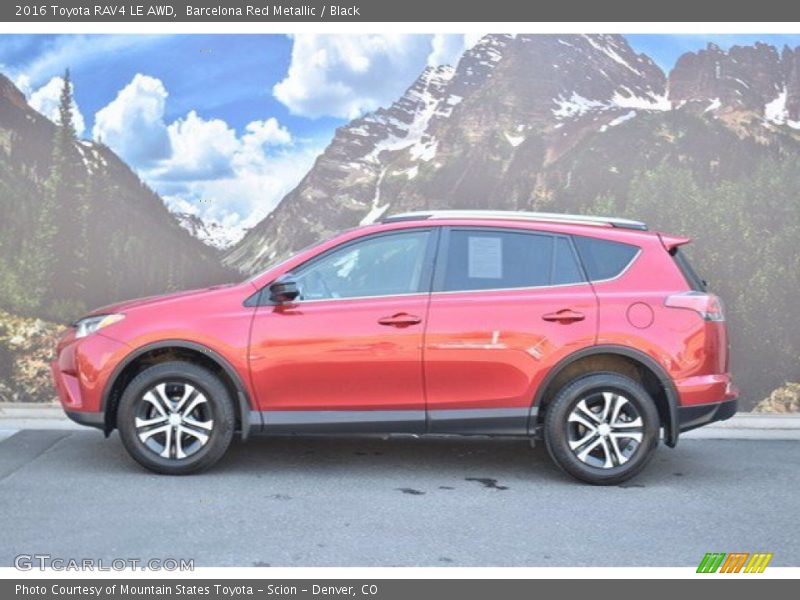 Barcelona Red Metallic / Black 2016 Toyota RAV4 LE AWD