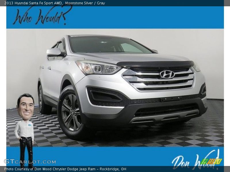 Moonstone Silver / Gray 2013 Hyundai Santa Fe Sport AWD