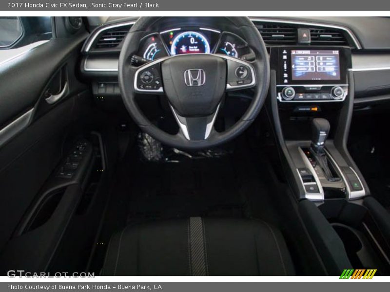 Sonic Gray Pearl / Black 2017 Honda Civic EX Sedan