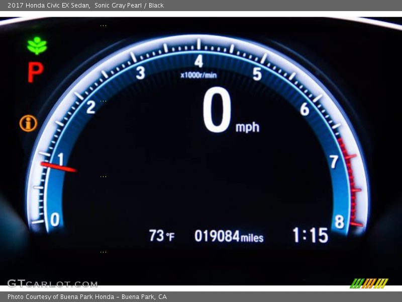 Sonic Gray Pearl / Black 2017 Honda Civic EX Sedan