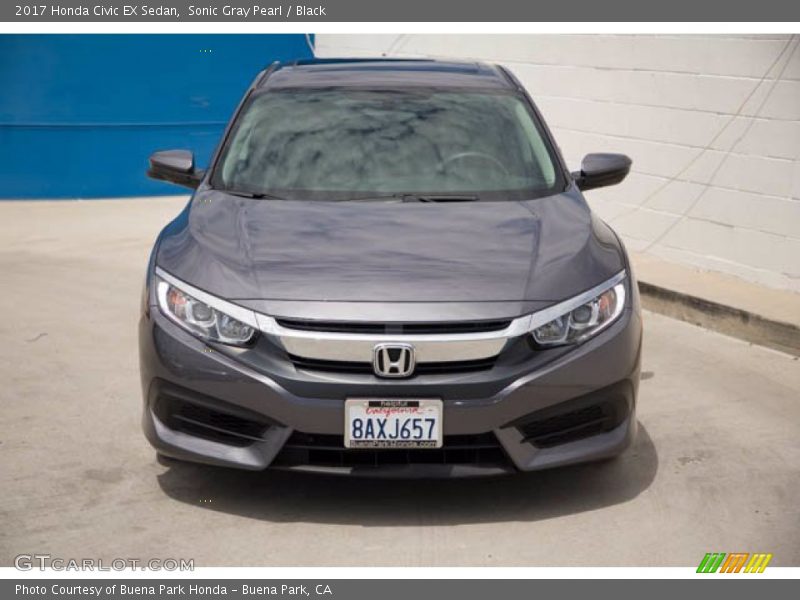 Sonic Gray Pearl / Black 2017 Honda Civic EX Sedan