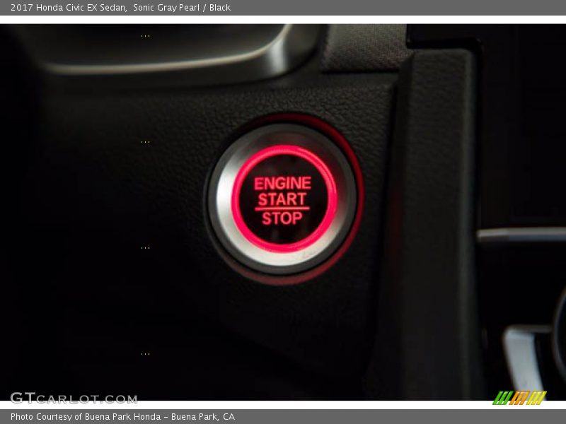 Sonic Gray Pearl / Black 2017 Honda Civic EX Sedan