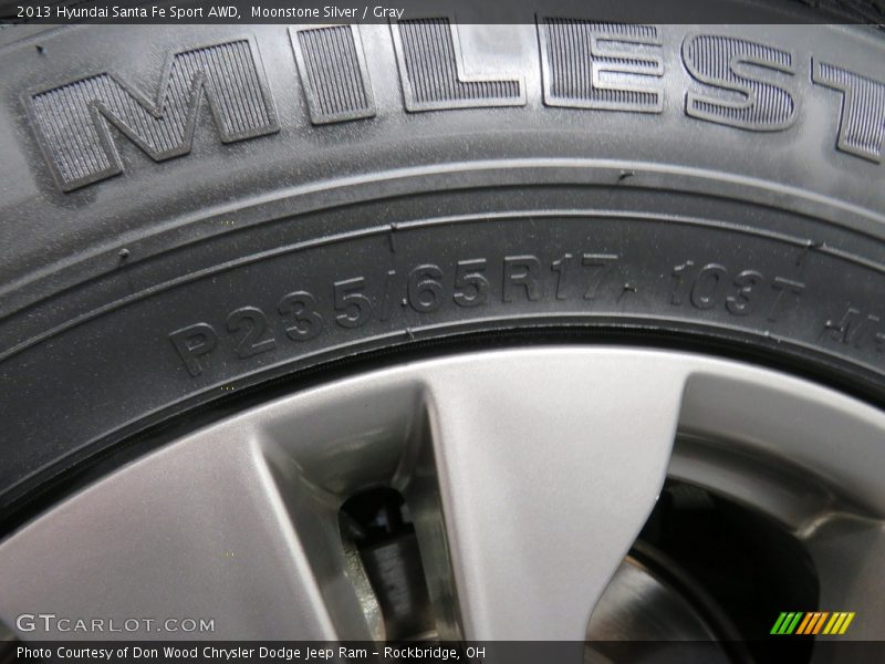 Moonstone Silver / Gray 2013 Hyundai Santa Fe Sport AWD