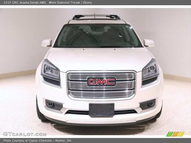White Diamond Tricoat / Ebony 2015 GMC Acadia Denali AWD