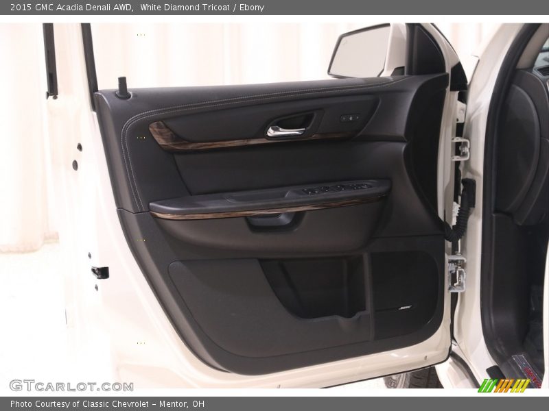 White Diamond Tricoat / Ebony 2015 GMC Acadia Denali AWD