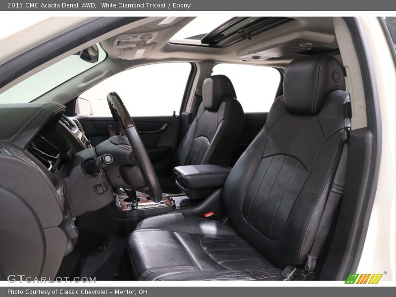 White Diamond Tricoat / Ebony 2015 GMC Acadia Denali AWD