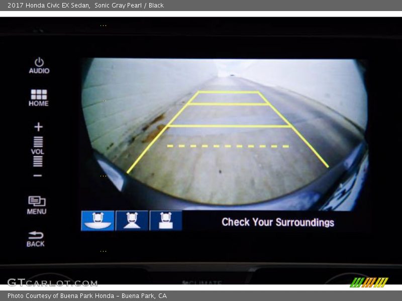 Sonic Gray Pearl / Black 2017 Honda Civic EX Sedan