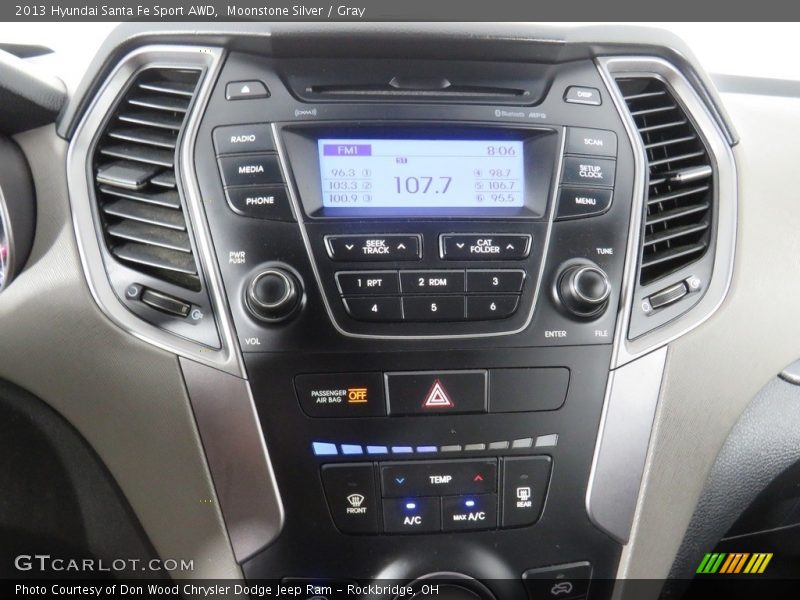 Moonstone Silver / Gray 2013 Hyundai Santa Fe Sport AWD