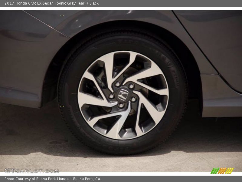 Sonic Gray Pearl / Black 2017 Honda Civic EX Sedan