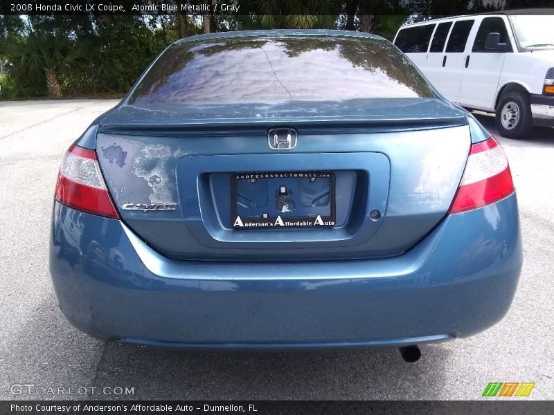 Atomic Blue Metallic / Gray 2008 Honda Civic LX Coupe