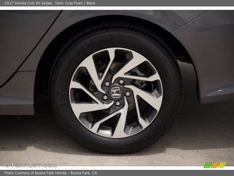 Sonic Gray Pearl / Black 2017 Honda Civic EX Sedan