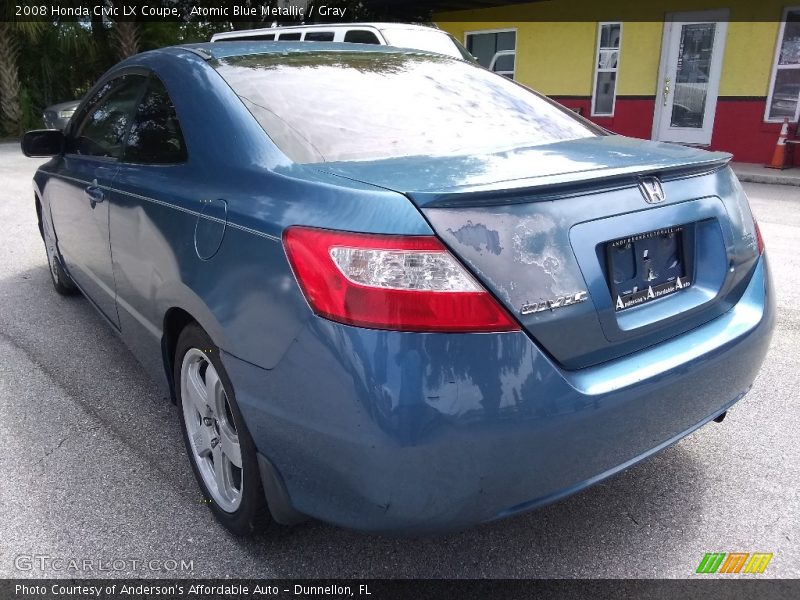 Atomic Blue Metallic / Gray 2008 Honda Civic LX Coupe