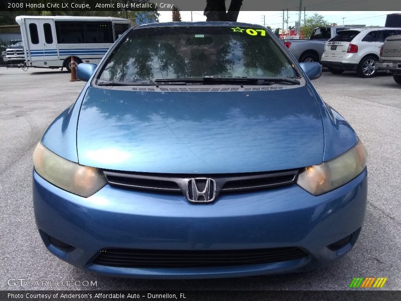 Atomic Blue Metallic / Gray 2008 Honda Civic LX Coupe