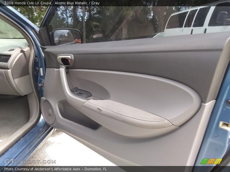 Atomic Blue Metallic / Gray 2008 Honda Civic LX Coupe