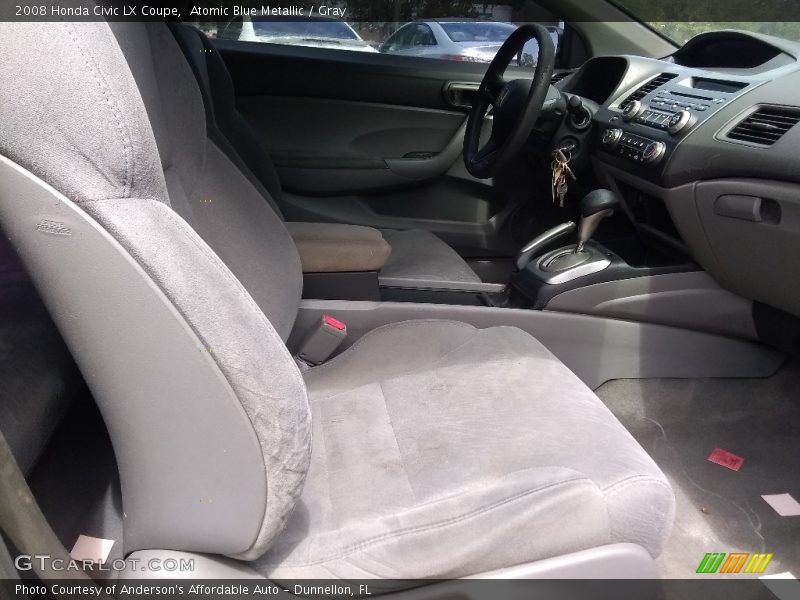 Atomic Blue Metallic / Gray 2008 Honda Civic LX Coupe