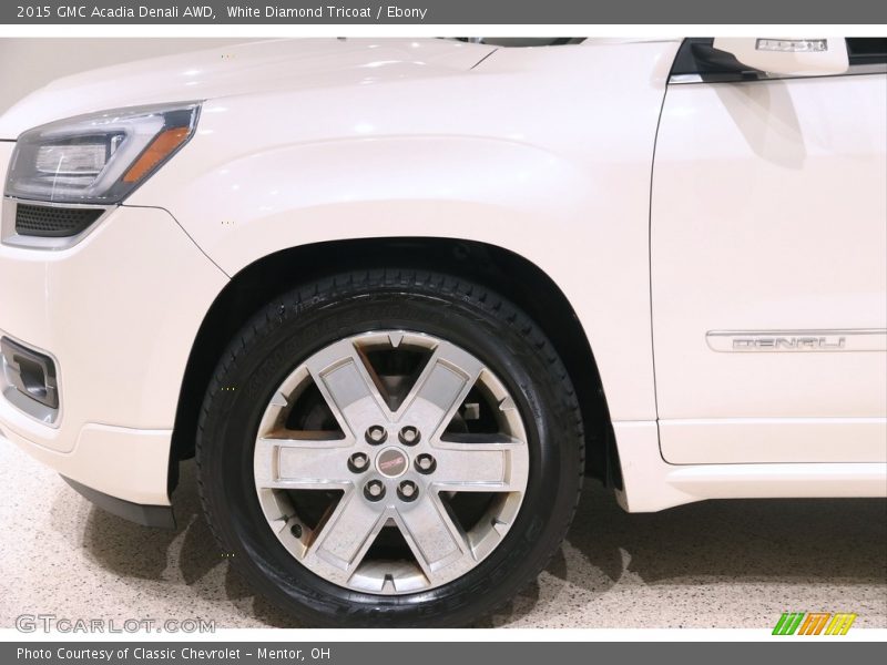 White Diamond Tricoat / Ebony 2015 GMC Acadia Denali AWD