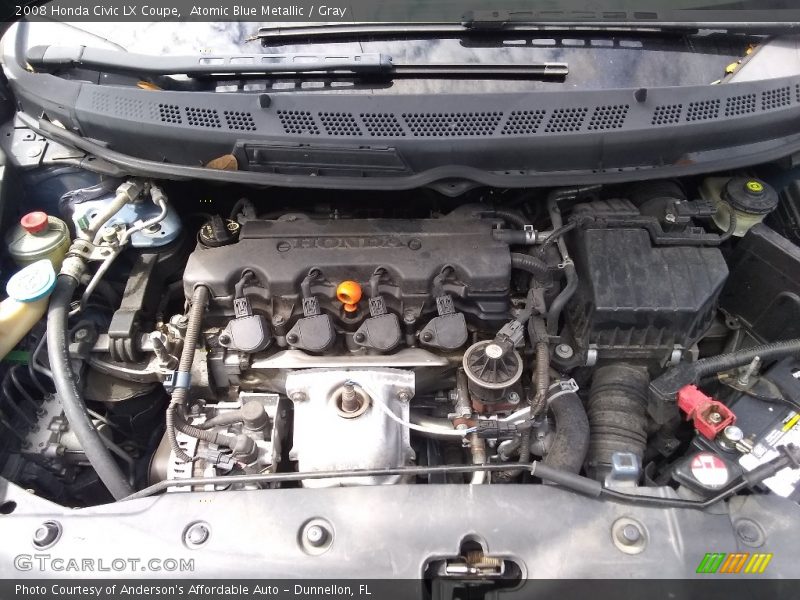 Atomic Blue Metallic / Gray 2008 Honda Civic LX Coupe