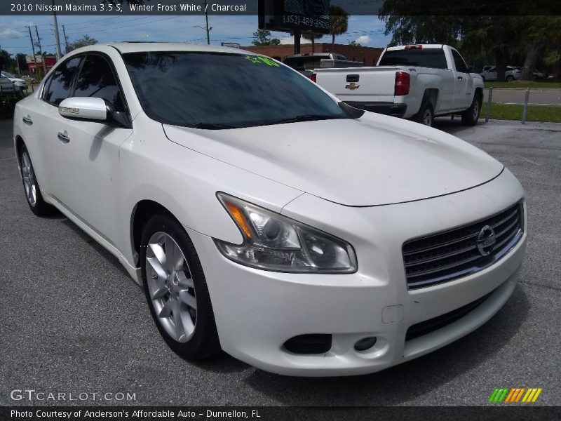 Winter Frost White / Charcoal 2010 Nissan Maxima 3.5 S