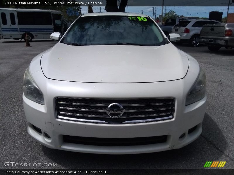 Winter Frost White / Charcoal 2010 Nissan Maxima 3.5 S
